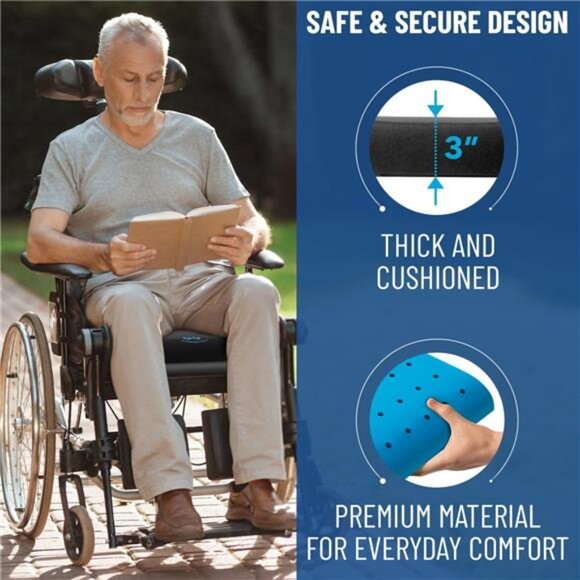 Memory Foam Wheelchair Cushion - Gel Seat Cushion for Seniors and Adults - Picture 4 of 7